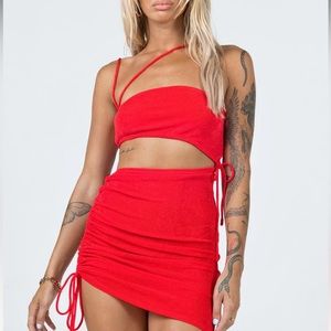 Red mini dress princess polly